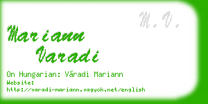 mariann varadi business card
