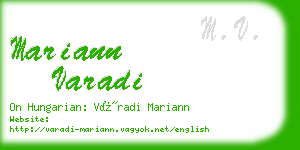 mariann varadi business card